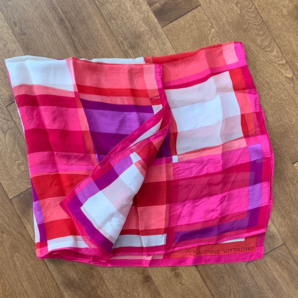 Adrienne Vittadini Multicolor Plaid Scarf